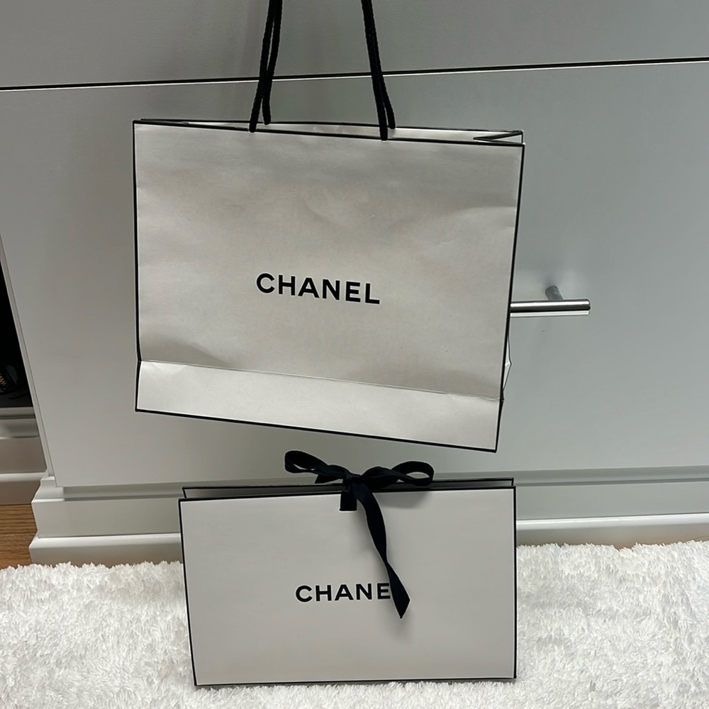 CHANEL cosmetic case with shopping bag